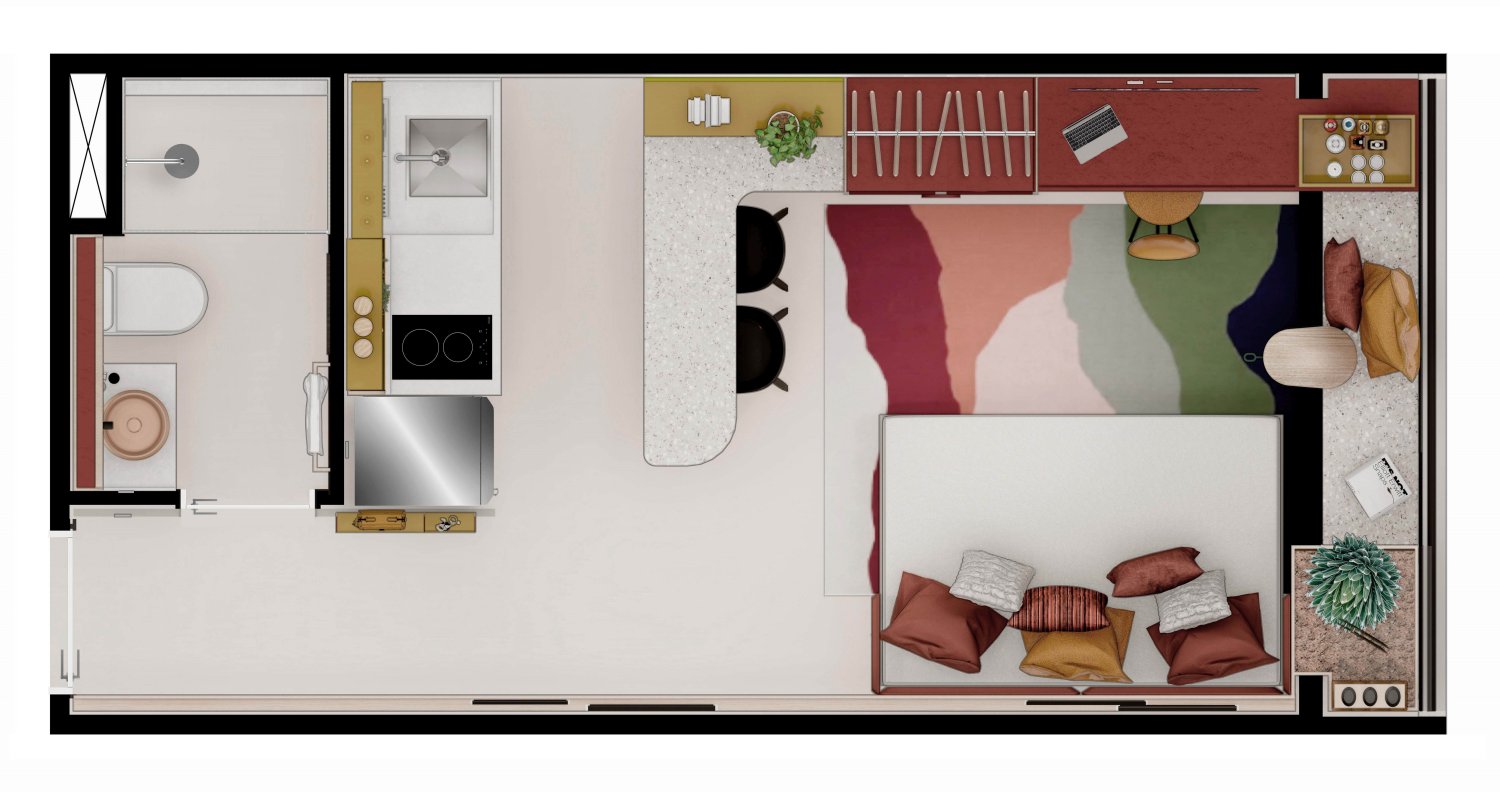 Nurban Campo Belo – Studio 24,01m²